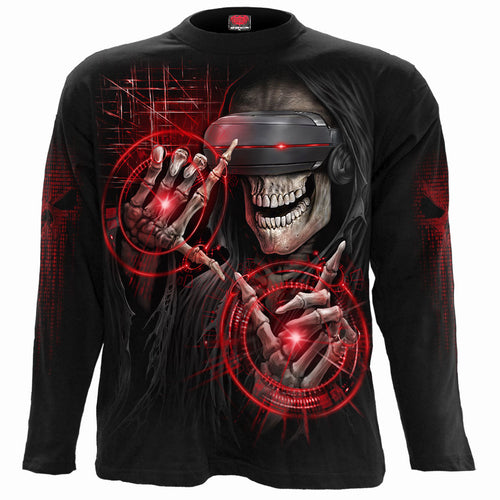 Cyber ​​Death - Camiseta Longsleeve Negro