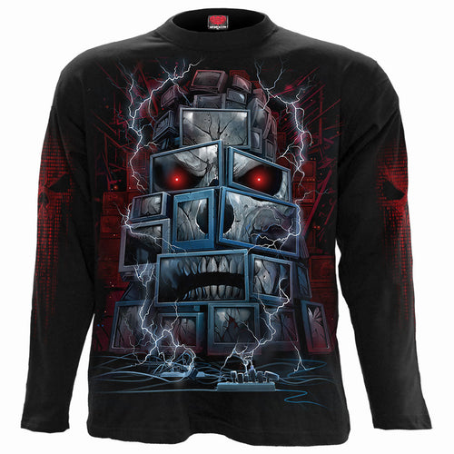 Death by TV - T -shirt di Longsleeve nero