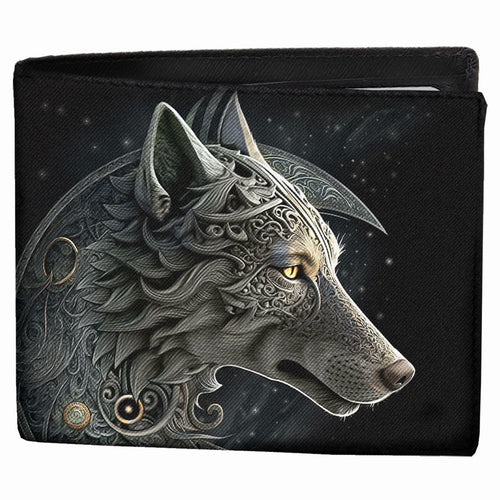 SPIRAL - CELTIC WOLF - BIFOLD WALLET WITH RFID BLOCKING AND GIFT BOX