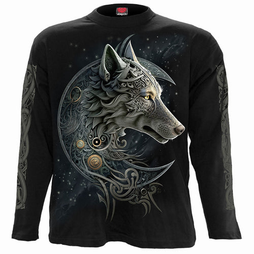 Celtic Wolf - T -shirt Longsleeve Nero