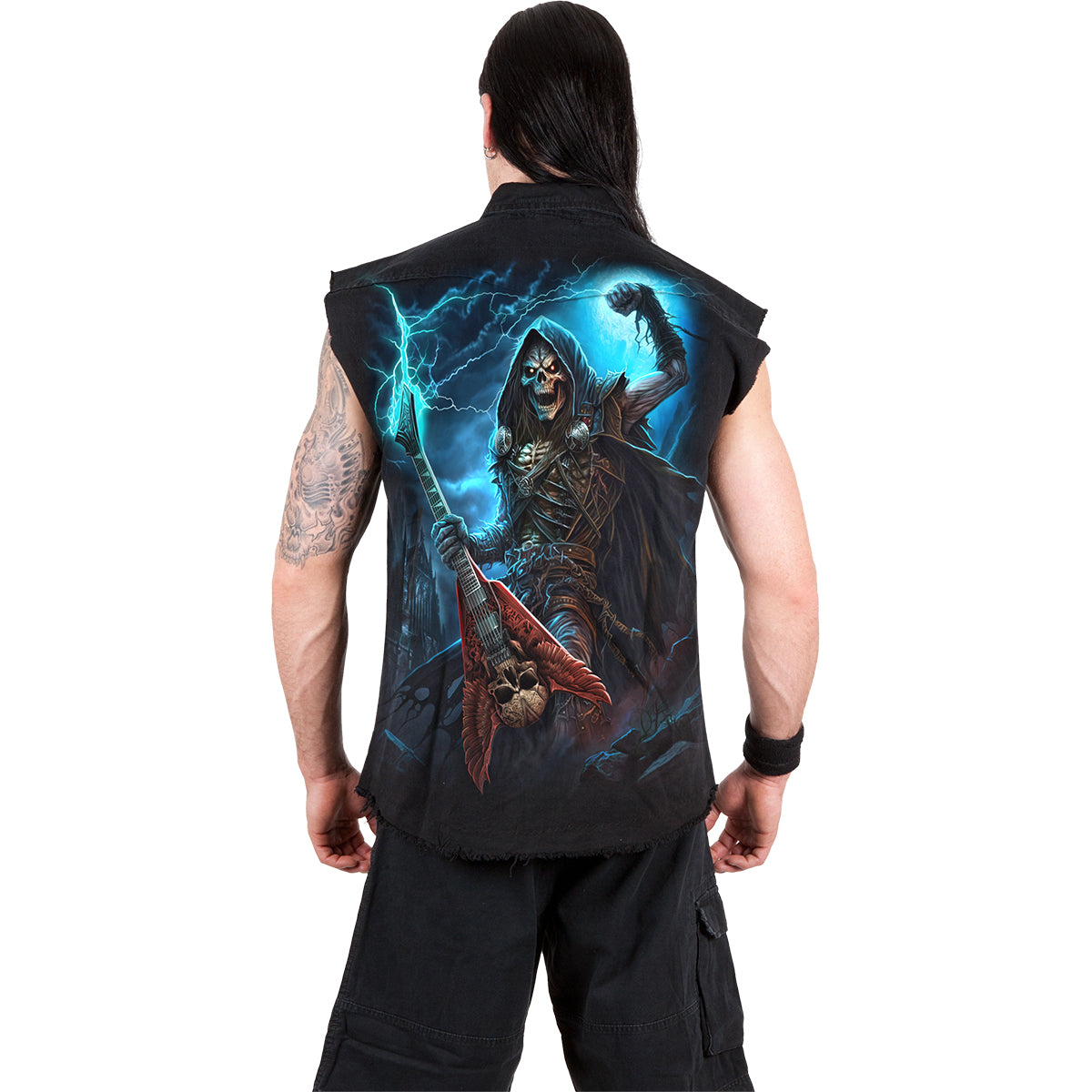 SPIRAL - DEAD METAL - SLEEVELESS STONE WASHED WORKER