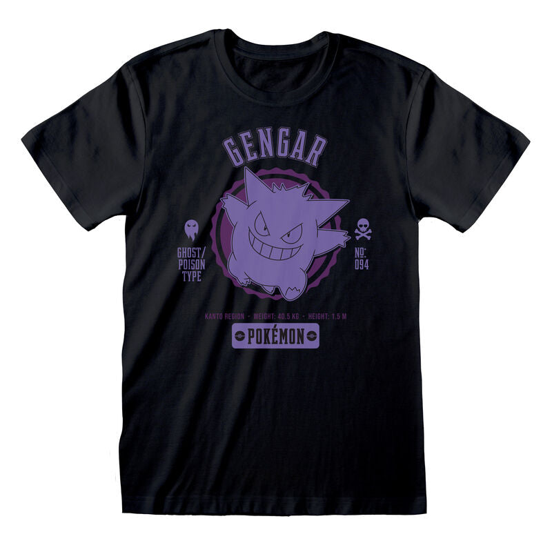 Pokemon - Collegiate Gengar - T-Shirt Black