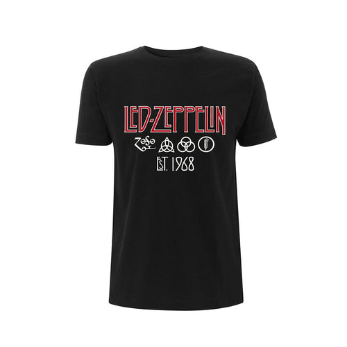 Led Zeppelin - Symboles EST 68 Black T - T-shirt noir