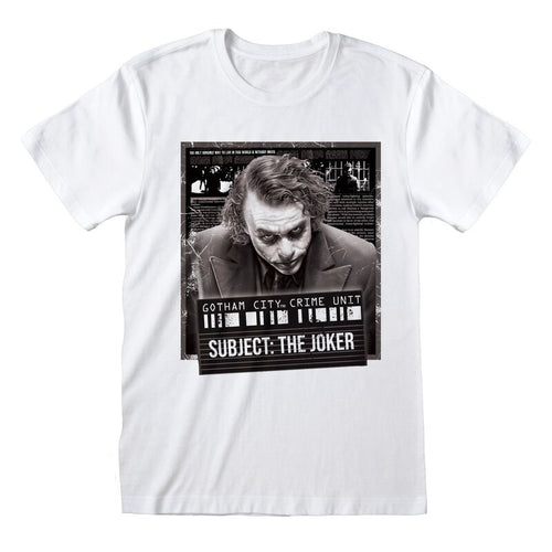 The Dark Knight - Joker Mug Shot - T -shirt unisex White