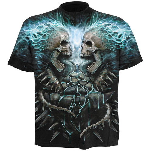 Spine Flaming - Camiseta All -Black