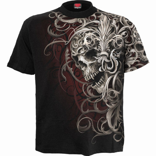 SPIRAL - SKULL SHOULDER WRAP - ALLOVER T-SHIRT