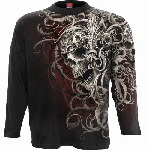 SPIRAL - SKULL SHOULDER WRAP - ALLOVER LONGSLEEVE T-SHIRT