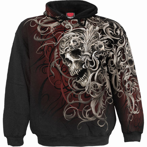 SPIRAL - SKULL SHOULDER WRAP - ALLOVER HOODIE