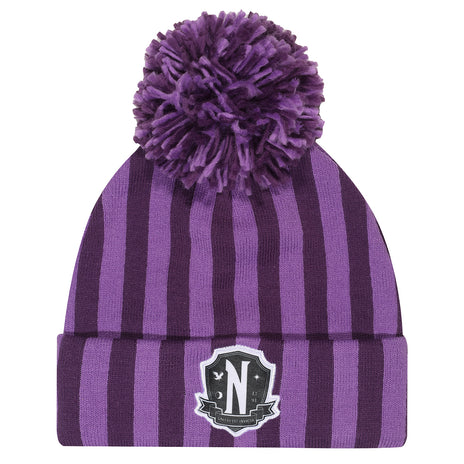 Mercoledì - Nevermore Logo Pom Beanie - Pom Beanie