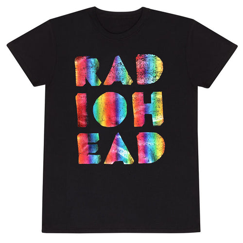 Radiohead - Regenbogenausschnitt - T -Shirt Weiß