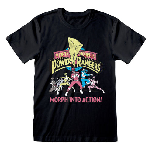 Power Rangers - Morph Into Action - Camiseta Negra