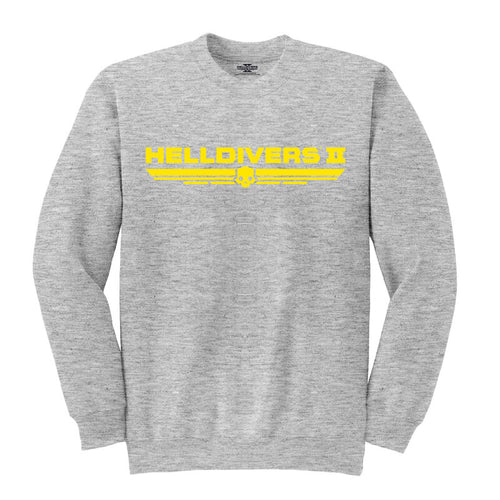 Helldivers 2 - Żółte logo (bluza) - bluza szary