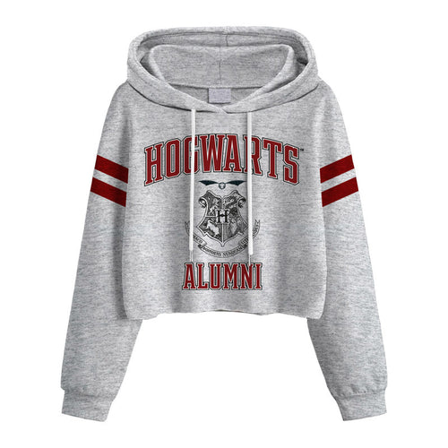 Harry Potter - Alumni de Hogwarts (sudadera con capucha recortada de damas) - Colección de superhéroes - Sampalía recortada