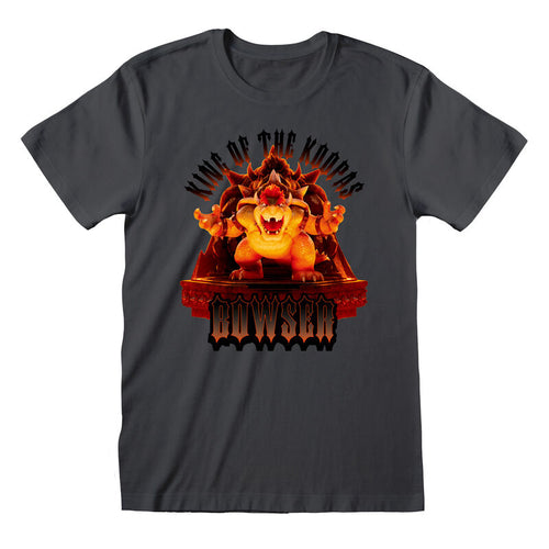 Super Mario Bros - Bowser Tron - T -Shirt Graphit