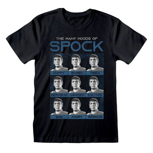 Star Trek - wiele nastroju Spock - T -shirt czarny