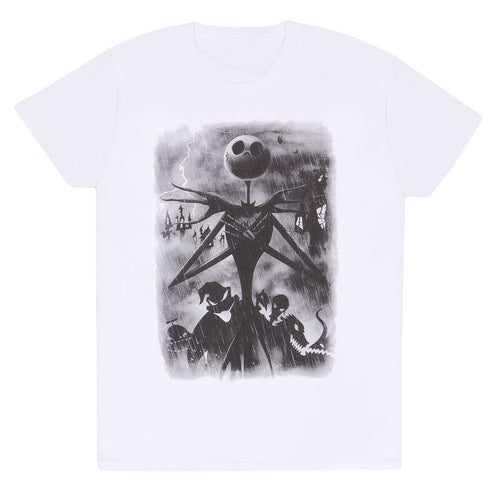 Nightmare avant Noël - Ciel orageux blanc - T-shirt