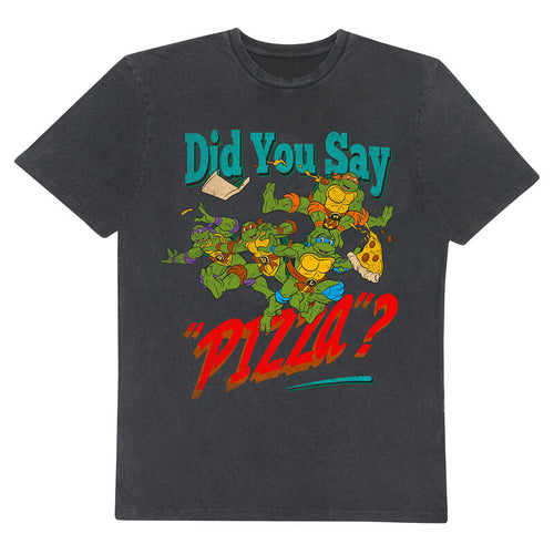 Teenage Mutant Ninja Turtles - Czy Say Say Pizza - T -shirt węgiel drzewny