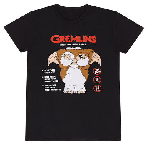 Gremlins - The Rules - T -Shirt Black