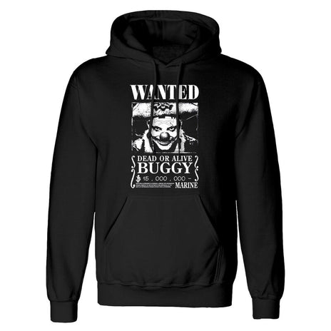 One Piece - Buggy - Unisex Black Pullover Hoodie