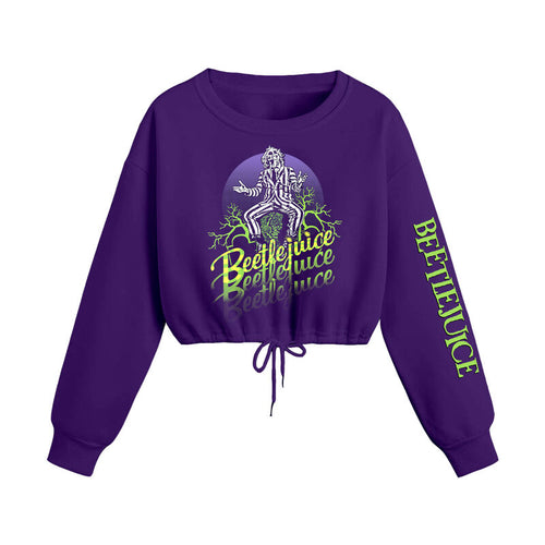 BEETLEJUICE - 3 TIMES - CROPPED SWEATSHIRT