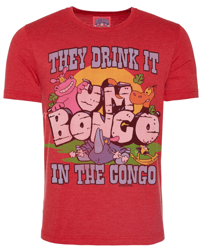 Famous Forever - Um Bongo - They Drink It In The Congo - T-Shirt Washed Red