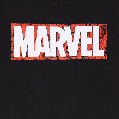 Marvel Comics - Logo Overlay - T-Shirt Black