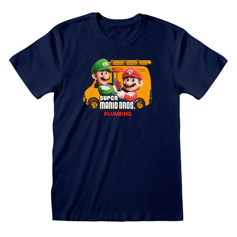 Super Mario Bros - Plumbing - T-Shirt Navy