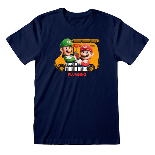 Super Mario Bros - Plumbing - T-shirt Navy