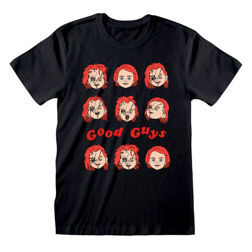 Childs Play - Expressions de Chucky - T-shirt noir