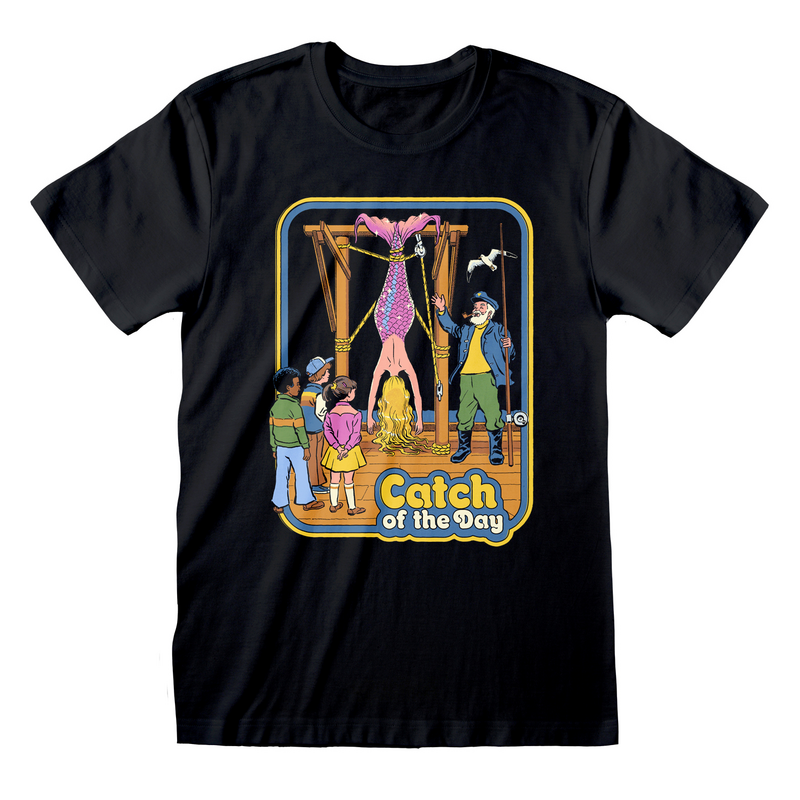 Steven Rhodes - Catch Of The Day (Unisex Black T-Shirt) - T-Shirt Black