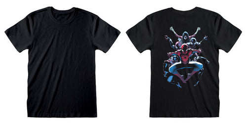 Marvel Comics Spider-Man - Spiderverse Back - T-shirt noir