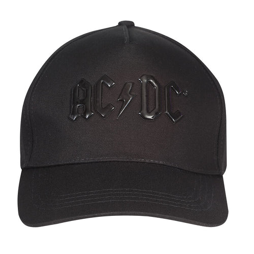 ACDC - Logotipo negro brillante (Snapback) - Capilla de béisbol