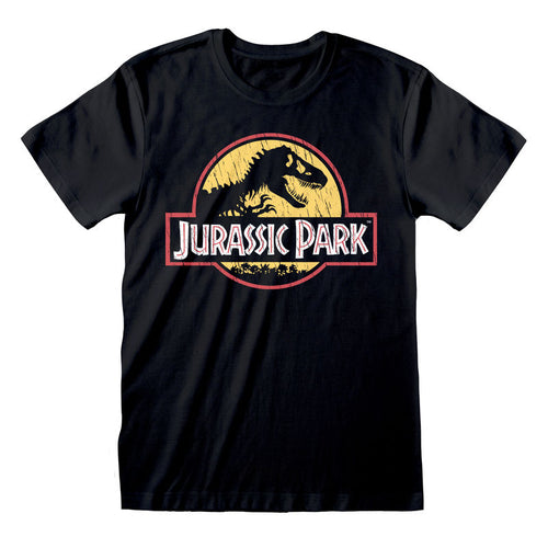 Jurassic Park - Logotipo original angustiado - Camiseta