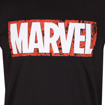 Marvel Comics - Logo Overlay - T-Shirt Black