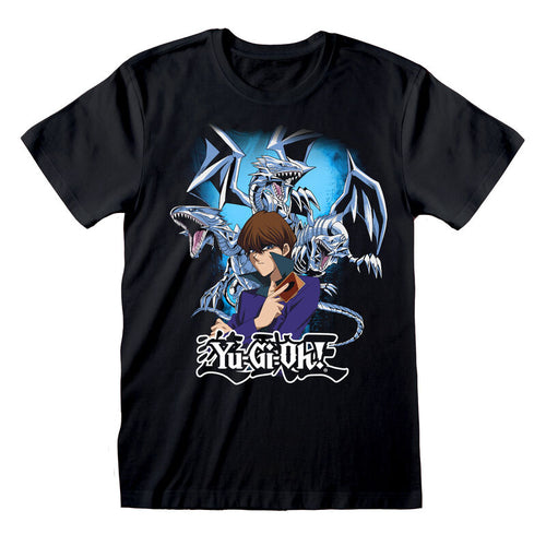 YU- Gi-oh! - Kaiba Blue Eyes - Camiseta Negra