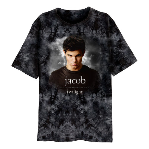 Crepúsculo - Jacob Tie Dye - Camiseta Tie Dye negro y gris