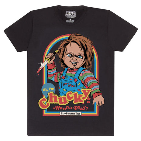 Steven Rhodes - x Chucky veut jouer - T-shirt noir