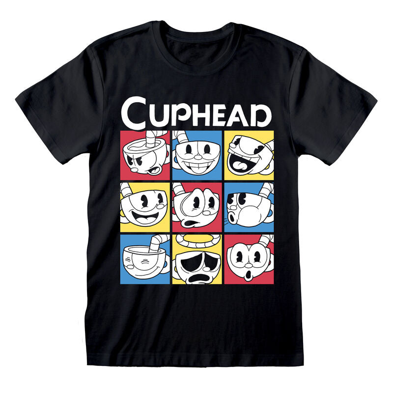 Cuphead - Expressions - T-Shirt Black