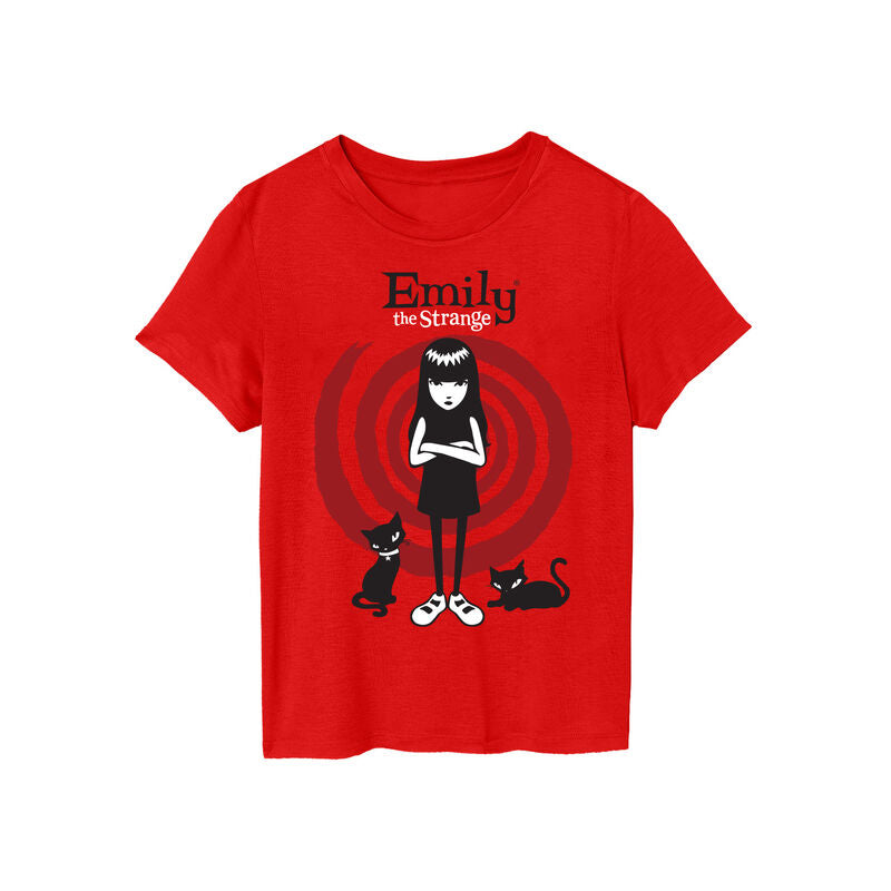 Emily The Strange - Swirl - T-Shirt Red