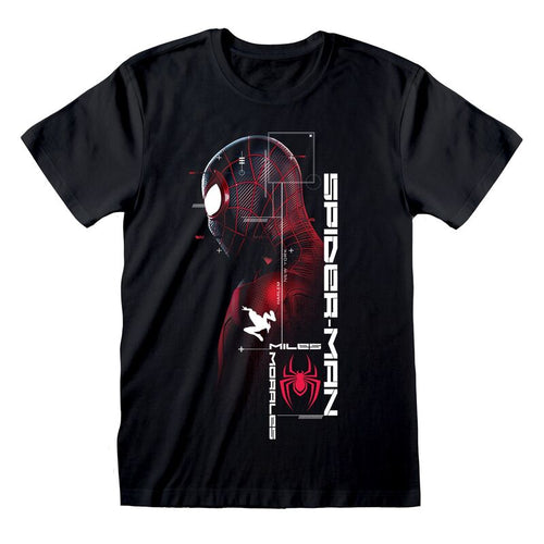 Gra wideo Spider -Man Miles Morales - Suit Specs - T -Shirt Black