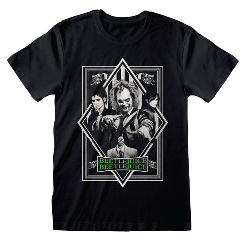 BEETLEJUICE 2 - BLACK AND WHITE POSTER PLAIN - T-SHIRT