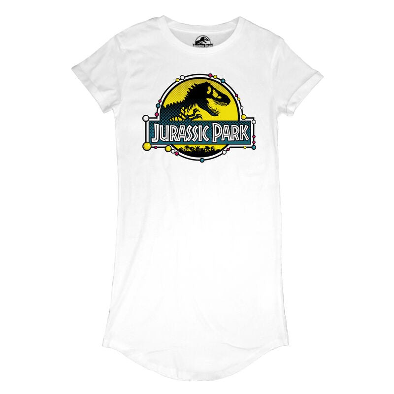 Jurassic Park - DNALogo Ladies - T-Shirt Dress White